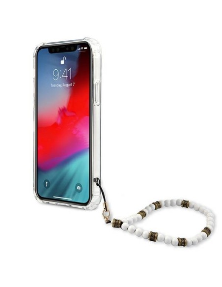 Guess White Pearl dėklas, skirtas iPhone 12 / iPhone 12 Pro - skaidrus Guess White Pearl dėklas, skirtas iPhone 12 / iPhone 12 Pro - skaidrus
