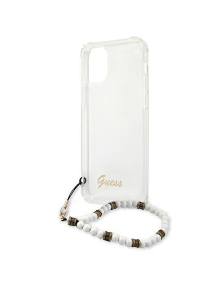 Guess White Pearl dėklas, skirtas iPhone 12 / iPhone 12 Pro - skaidrus Guess White Pearl dėklas, skirtas iPhone 12 / iPhone 12 Pro - skaidrus