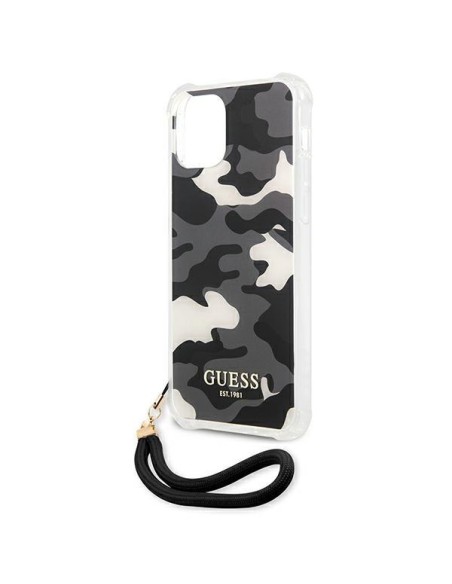 Guess Camo Collection dėklas, skirtas iPhone 12 / iPhone 12 Pro - juodas Guess Camo Collection dėklas, skirtas iPhone 12 / iPhone 12 Pro - juodas