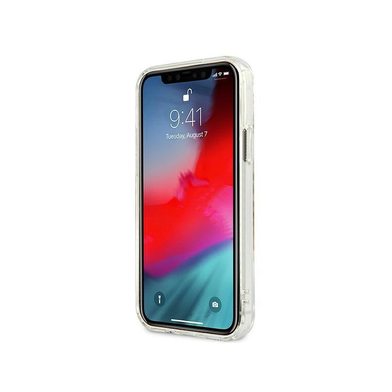 Guess Vintage Script Gold dėklas, skirtas iPhone 12 / iPhone 12 Pro - skaidrus