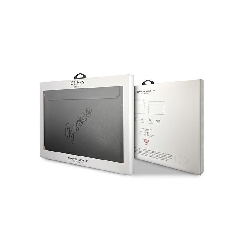 Guess Saffiano Script dangtelis 13" nešiojamam kompiuteriui - juodas
