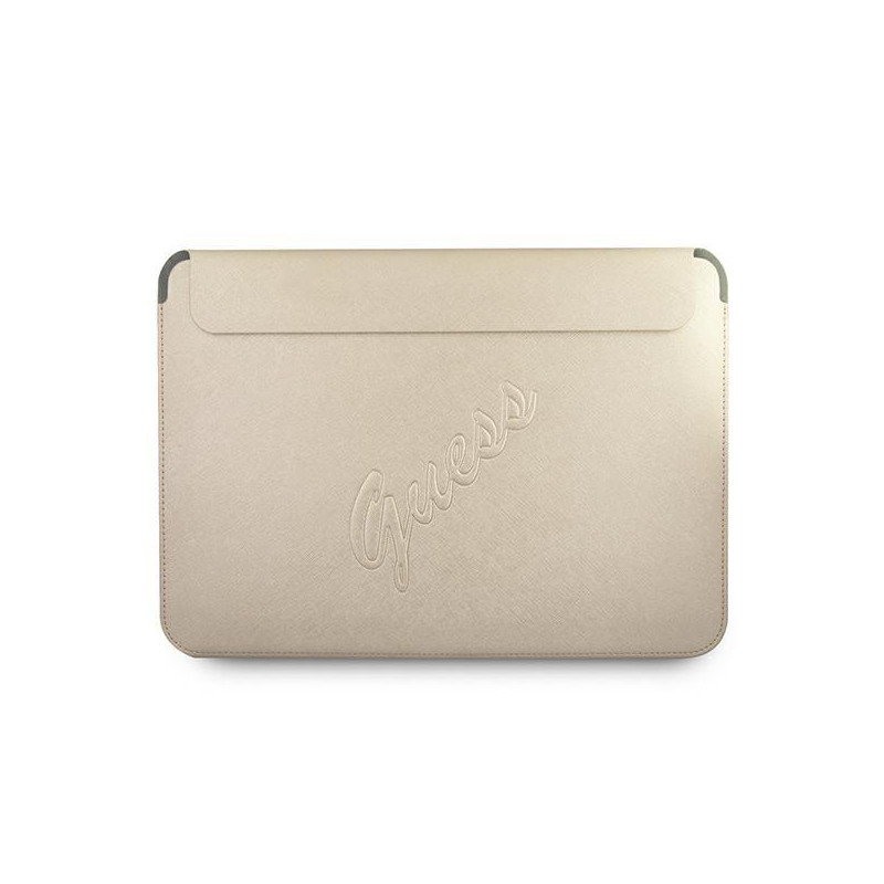 Guess Saffiano Script dėklas 13 colių nešiojamam kompiuteriui – auksinis Guess Saffiano Script dėklas 13 colių nešiojamam kompiuteriui – auksinis