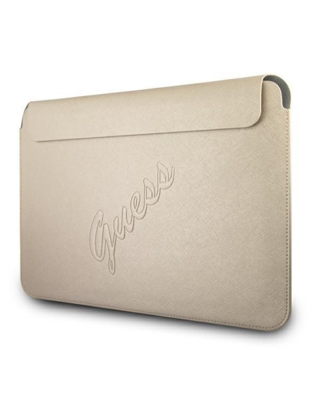 Guess Saffiano Script dėklas 13 colių nešiojamam kompiuteriui – auksinis Guess Saffiano Script dėklas 13 colių nešiojamam kompiuteriui – auksinis