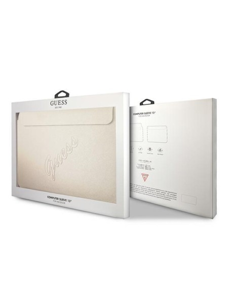Guess Saffiano Script dėklas 13 colių nešiojamam kompiuteriui – auksinis Guess Saffiano Script dėklas 13 colių nešiojamam kompiuteriui – auksinis