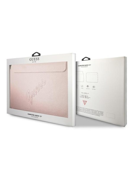 Guess Saffiano Script dangtelis 13" nešiojamam kompiuteriui – rožinis Guess Saffiano Script dangtelis 13" nešiojamam kompiuteriui – rožinis