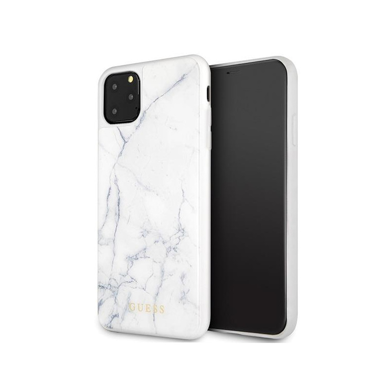 Guess GUHCN65HYMAWH iPhone 11 Pro Max baltas/ baltas marmuras