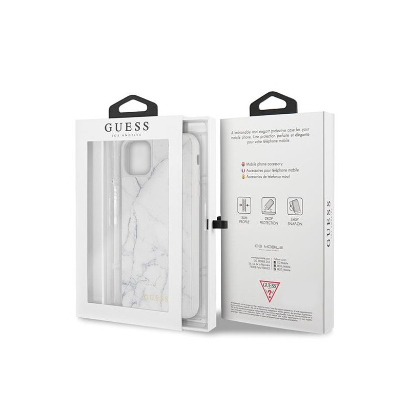 Guess GUHCN65HYMAWH iPhone 11 Pro Max baltas/ baltas marmuras