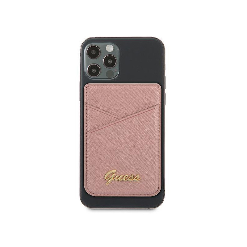 MagSafe Guess Saffiano piniginė - rožinė