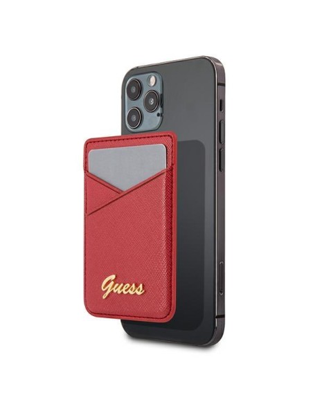 MagSafe Guess Saffiano piniginė - raudona MagSafe Guess Saffiano piniginė - raudona