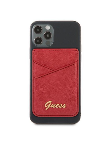 MagSafe Guess Saffiano piniginė - raudona MagSafe Guess Saffiano piniginė - raudona