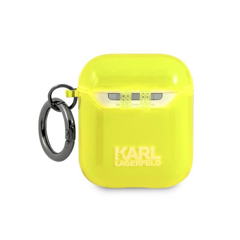 Karl Lagerfeld Choupette dėklas, skirtas AirPods 1/ 2 – geltonas