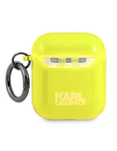Karl Lagerfeld Choupette dėklas, skirtas AirPods 1/ 2 – geltonas Karl Lagerfeld Choupette dėklas, skirtas AirPods 1/ 2 – geltonas