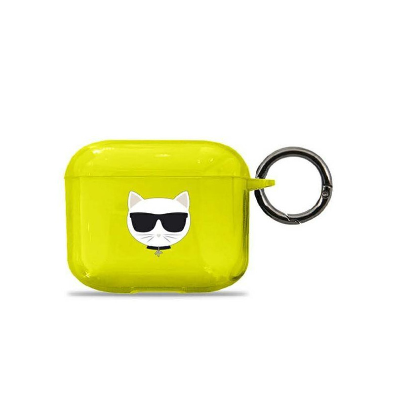 Karl Lagerfeld Choupette dėklas, skirtas AirPods 3 – geltonas Karl Lagerfeld Choupette dėklas, skirtas AirPods 3 – geltonas