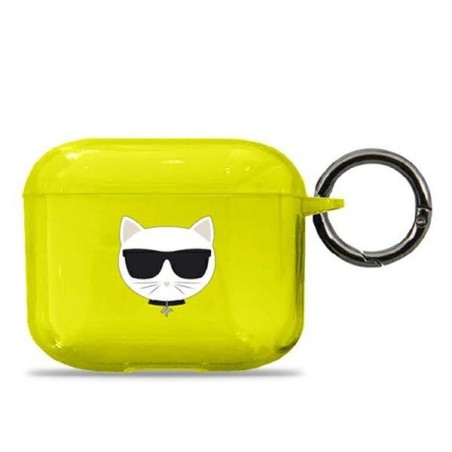 Karl Lagerfeld Choupette dėklas, skirtas AirPods 3 – geltonas Karl Lagerfeld Choupette dėklas, skirtas AirPods 3 – geltonas