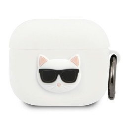 Karl Lagerfeld Silicone Choupette dėklas, skirtas AirPods 3 - baltas