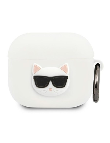 Karl Lagerfeld Silicone Choupette dėklas, skirtas AirPods 3 - baltas Karl Lagerfeld Silicone Choupette dėklas, skirtas AirPods 3 - baltas