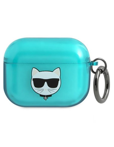 Karl Lagerfeld Choupette dėklas, skirtas AirPods Pro – mėlynas Karl Lagerfeld Choupette dėklas, skirtas AirPods Pro – mėlynas