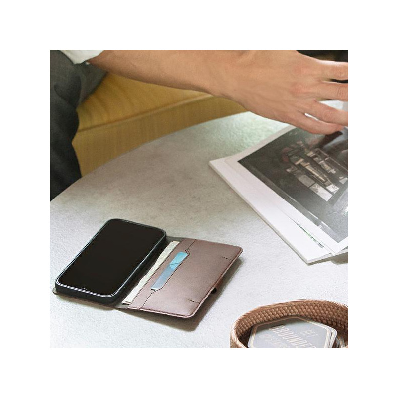Uniq Journa dėklas, skirtas iPhone 12 / iPhone 12 Pro - pilkas