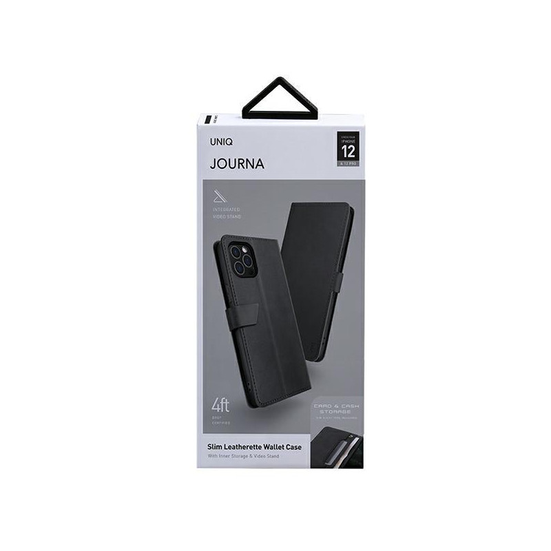 Uniq Journa dėklas, skirtas iPhone 12 / iPhone 12 Pro - pilkas