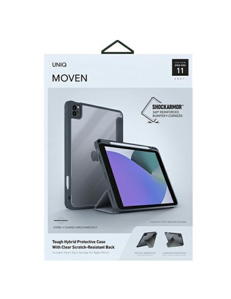 UNIQ Moven dėklas, skirtas iPad Pro 11& 39 & 39 (2021/ 2020) – pilkas UNIQ Moven dėklas, skirtas iPad Pro 11& 39 & 39 (2021/ 2020) – pilkas