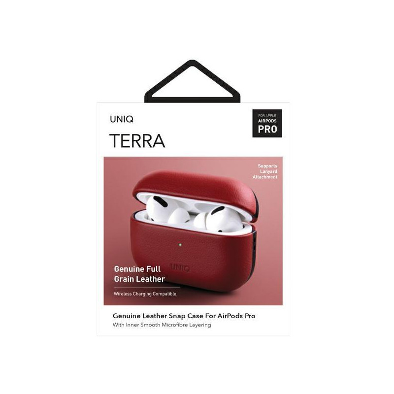 UNIQ Terra originalios odos dėklas, skirtas AirPods Pro – raudonas