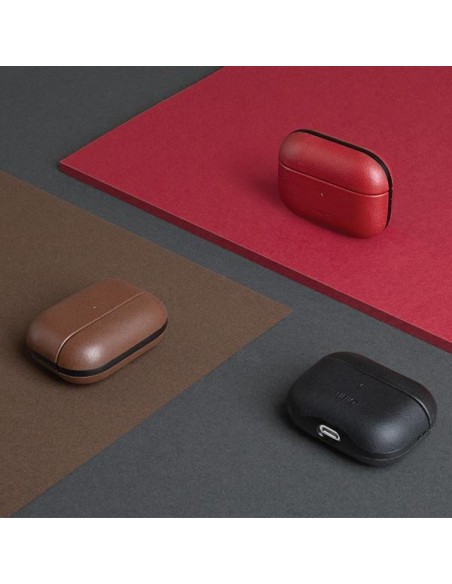 UNIQ Terra tikros odos dėklas, skirtas AirPods Pro - alyvuogių UNIQ Terra tikros odos dėklas, skirtas AirPods Pro - alyvuogių