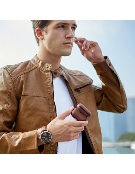UNIQ Terra tikros odos dėklas, skirtas AirPods Pro - alyvuogių UNIQ Terra tikros odos dėklas, skirtas AirPods Pro - alyvuogių
