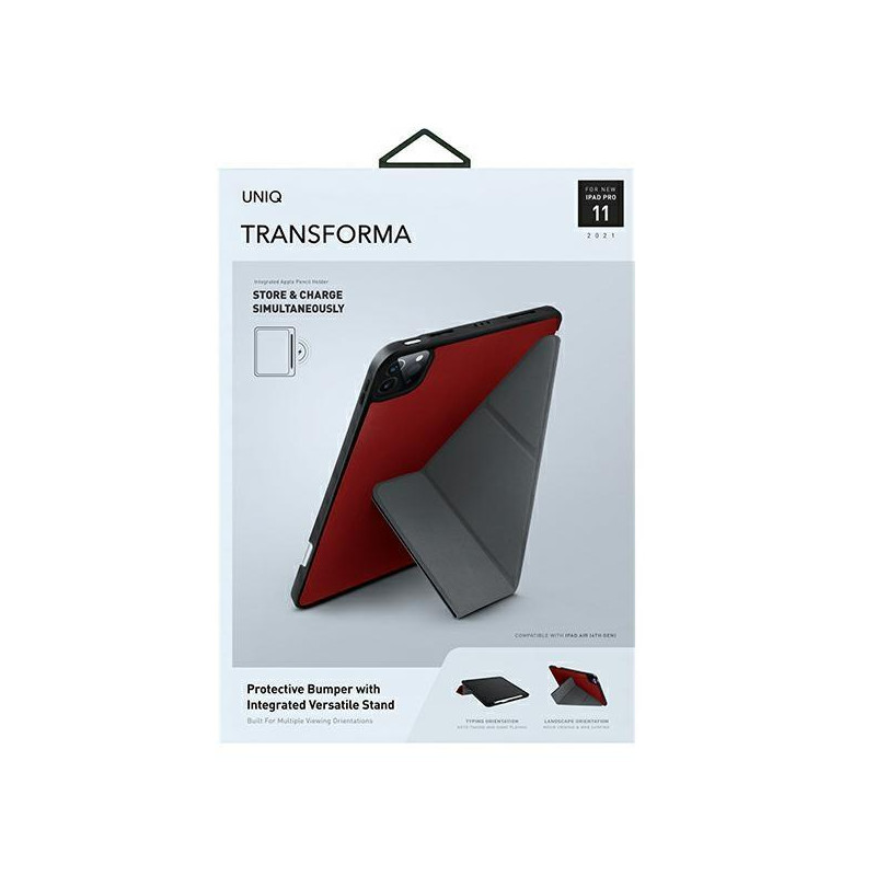 UNIQ Transforma dėklas, skirtas iPad Pro 11& 39 & 39 (2021) – raudonas