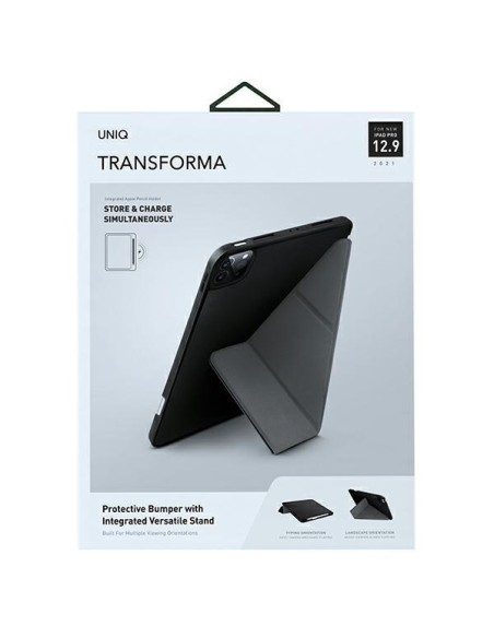 UNIQ Transforma dėklas, skirtas iPad Pro 12.9& 39 & 39 (2021) - juodas UNIQ Transforma dėklas, skirtas iPad Pro 12.9& 39 & 39 (2021) - juodas