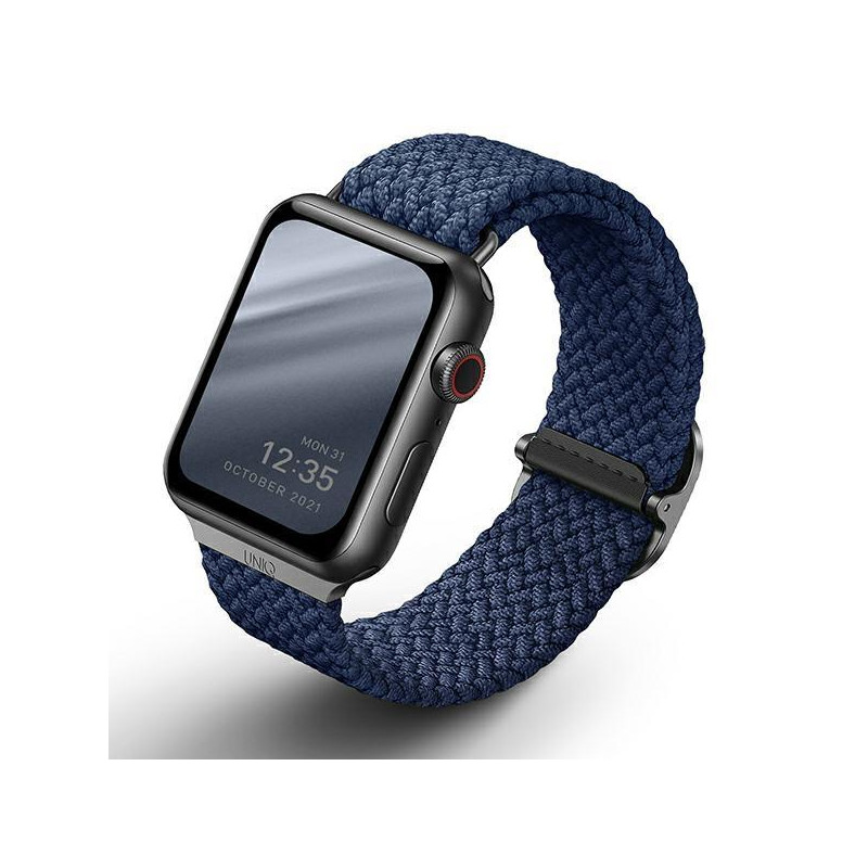 UNIQ Aspen pintas dirželis, skirtas Apple Watch 1/ 2/ 3/ 4/ 5/ 6/ 7/ 8/ SE/ SE2 40/ 38/ 41mm – mėlynas UNIQ Aspen pintas dirželis, skirtas Apple Watch 1/ 2/ 3/ 4/ 5/ 6/ 7/ 8/ SE/ SE2 40/ 38/ 41mm – mėlynas