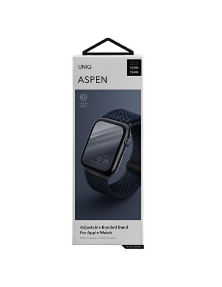 UNIQ Aspen pintas dirželis, skirtas Apple Watch 1/ 2/ 3/ 4/ 5/ 6/ 7/ 8/ SE/ SE2 40/ 38/ 41mm – mėlynas UNIQ Aspen pintas dirželis, skirtas Apple Watch 1/ 2/ 3/ 4/ 5/ 6/ 7/ 8/ SE/ SE2 40/ 38/ 41mm – mėlynas