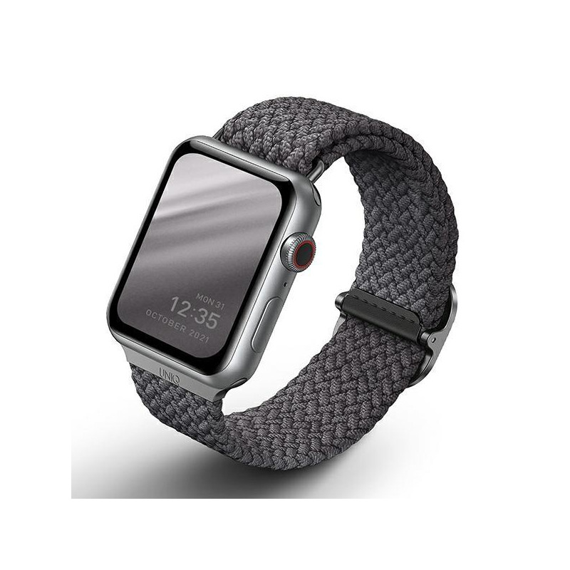 UNIQ Aspen pintas dirželis, skirtas Apple Watch 1/ 2/ 3/ 4/ 5/ 6/ 7/ 8/ SE/ SE2 40/ 38/ 41mm – pilkas UNIQ Aspen pintas dirželis, skirtas Apple Watch 1/ 2/ 3/ 4/ 5/ 6/ 7/ 8/ SE/ SE2 40/ 38/ 41mm – pilkas