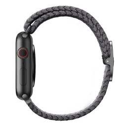 UNIQ Aspen pintas dirželis, skirtas Apple Watch 1/ 2/ 3/ 4/ 5/ 6/ 7/ 8/ SE/ SE2 40/ 38/ 41mm – pilkas