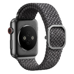 UNIQ Aspen pintas dirželis, skirtas Apple Watch 1/ 2/ 3/ 4/ 5/ 6/ 7/ 8/ SE/ SE2 40/ 38/ 41mm – pilkas