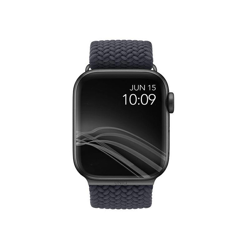 UNIQ Aspen pintas dirželis, skirtas Apple Watch 1/ 2/ 3/ 4/ 5/ 6/ 7/ 8/ SE/ SE2 40/ 38/ 41mm – pilkas