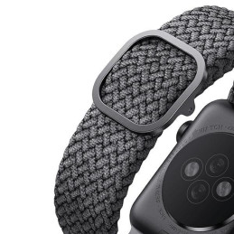 UNIQ Aspen pintas dirželis, skirtas Apple Watch 1/ 2/ 3/ 4/ 5/ 6/ 7/ 8/ SE/ SE2 40/ 38/ 41mm – pilkas