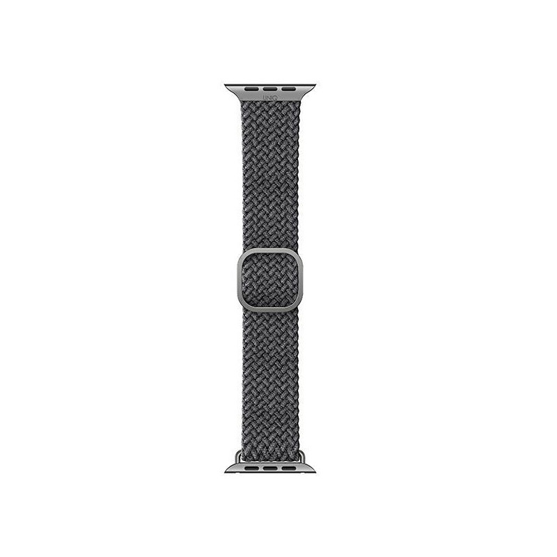 UNIQ Aspen pintas dirželis, skirtas Apple Watch 1/ 2/ 3/ 4/ 5/ 6/ 7/ 8/ SE/ SE2 40/ 38/ 41mm – pilkas
