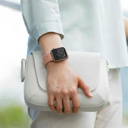 UNIQ Aspen pintas dirželis, skirtas Apple Watch 1/ 2/ 3/ 4/ 5/ 6/ 7/ 8/ SE/ SE2 40/ 38/ 41mm – pilkas