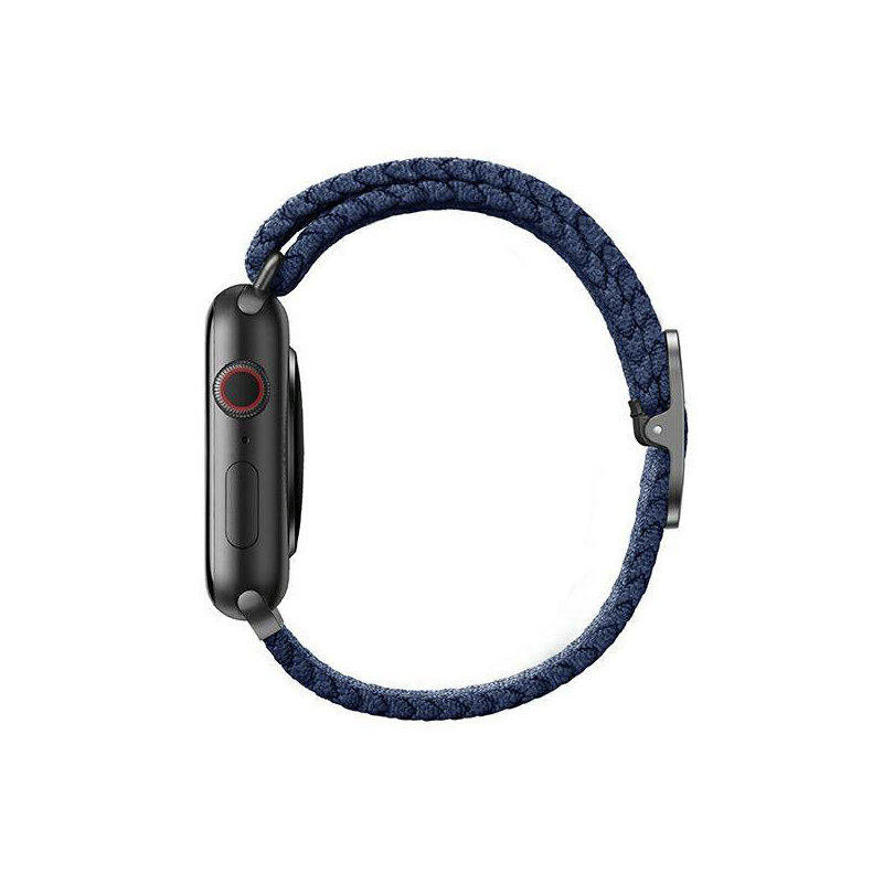 UNIQ Aspen pintas dirželis, skirtas Apple Watch 1/ 2/ 3/ 4/ 5/ 6/ 7/ 8/ SE/ SE2 44/ 42/ 45 mm – mėlynas