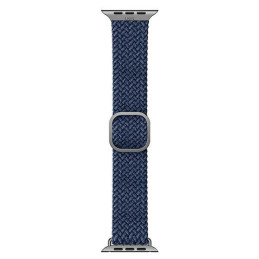UNIQ Aspen pintas dirželis, skirtas Apple Watch 1/ 2/ 3/ 4/ 5/ 6/ 7/ 8/ SE/ SE2 44/ 42/ 45 mm – mėlynas