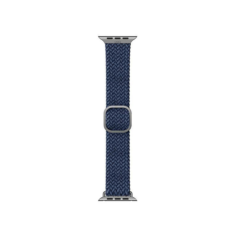 UNIQ Aspen pintas dirželis, skirtas Apple Watch 1/ 2/ 3/ 4/ 5/ 6/ 7/ 8/ SE/ SE2 44/ 42/ 45 mm – mėlynas