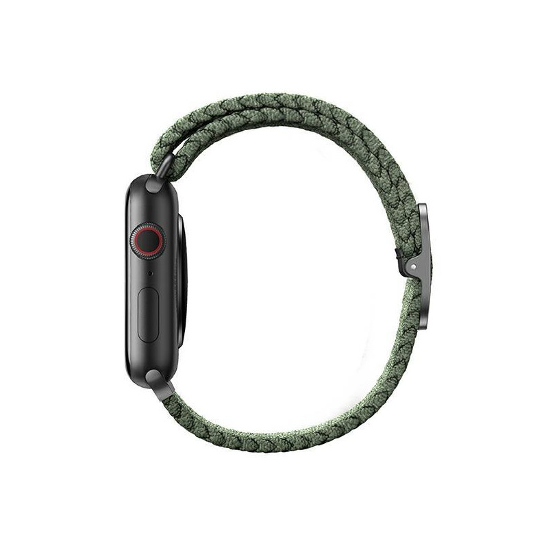 UNIQ Aspen pintas dirželis, skirtas Apple Watch 1/ 2/ 3/ 4/ 5/ 6/ 7/ 8/ SE/ SE2 44/ 42/ 45 mm – žalias