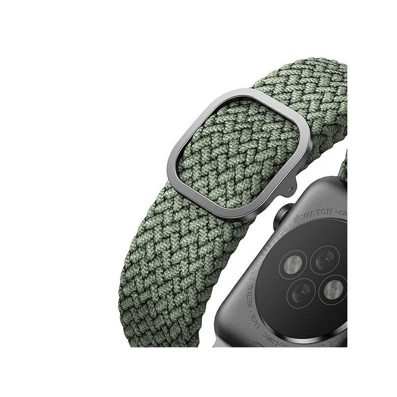 UNIQ Aspen pintas dirželis, skirtas Apple Watch 1/ 2/ 3/ 4/ 5/ 6/ 7/ 8/ SE/ SE2 44/ 42/ 45 mm – žalias