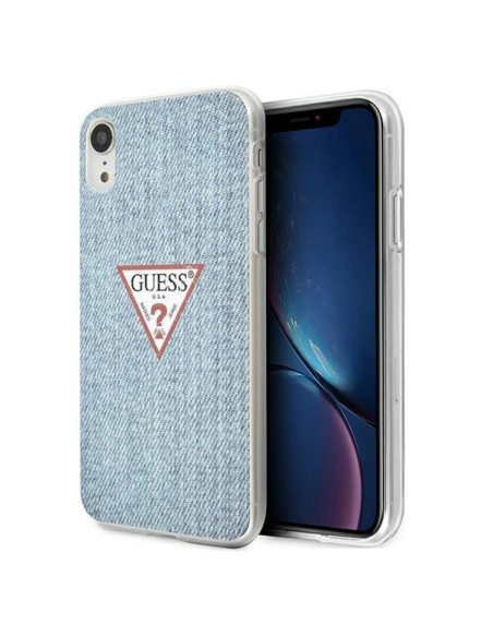 Guess GUHCI61PCUJULLB iPhone Xr mėlyna/ šviesiai mėlyna kieto dėklo džinsų kolekcija Guess GUHCI61PCUJULLB iPhone Xr mėlyna/ šviesiai mėlyna kieto dėklo džinsų kolekcija