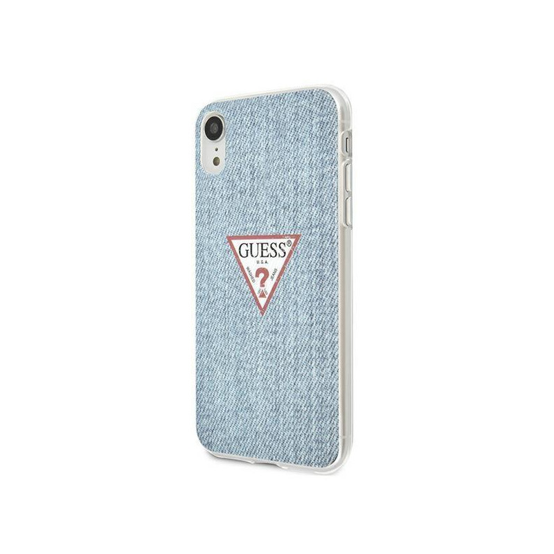 Guess GUHCI61PCUJULLB iPhone Xr mėlyna/ šviesiai mėlyna kieto dėklo džinsų kolekcija