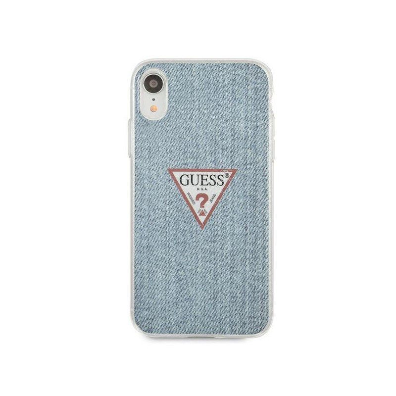 Guess GUHCI61PCUJULLB iPhone Xr mėlyna/ šviesiai mėlyna kieto dėklo džinsų kolekcija
