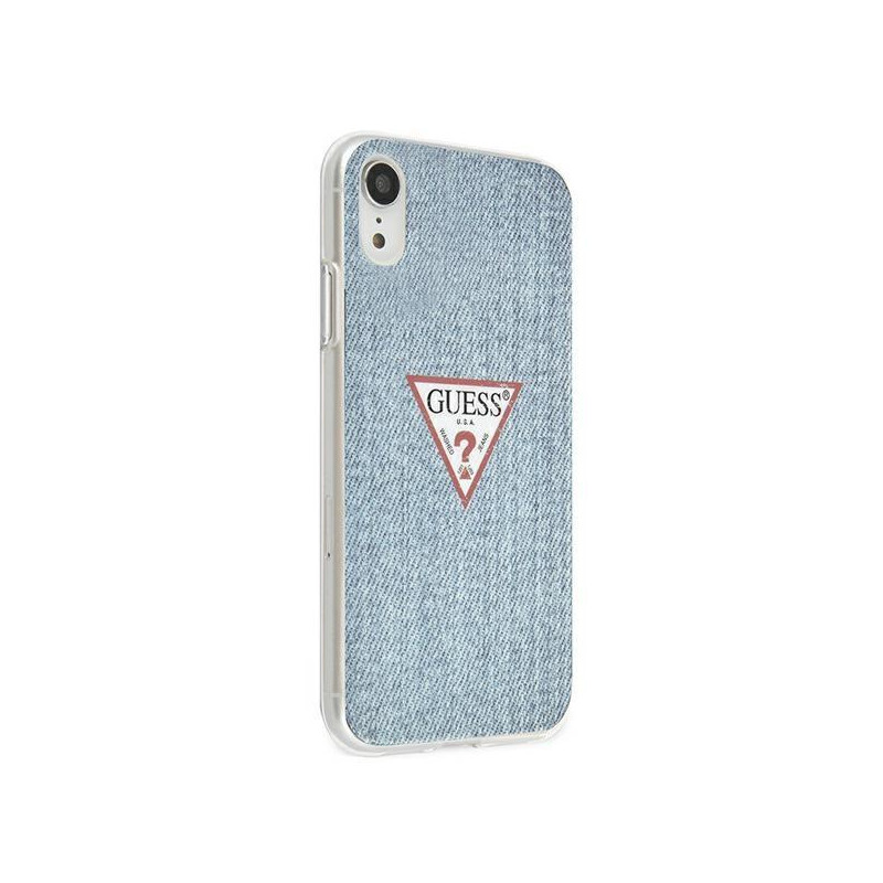 Guess GUHCI61PCUJULLB iPhone Xr mėlyna/ šviesiai mėlyna kieto dėklo džinsų kolekcija