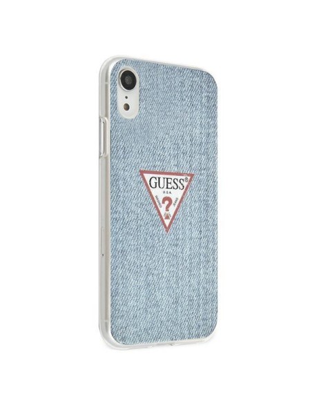 Guess GUHCI61PCUJULLB iPhone Xr mėlyna/ šviesiai mėlyna kieto dėklo džinsų kolekcija Guess GUHCI61PCUJULLB iPhone Xr mėlyna/ šviesiai mėlyna kieto dėklo džinsų kolekcija