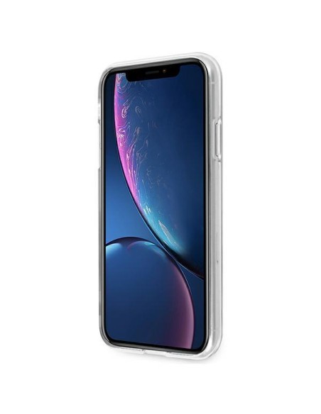 Guess GUHCI61PCUJULLB iPhone Xr mėlyna/ šviesiai mėlyna kieto dėklo džinsų kolekcija Guess GUHCI61PCUJULLB iPhone Xr mėlyna/ šviesiai mėlyna kieto dėklo džinsų kolekcija