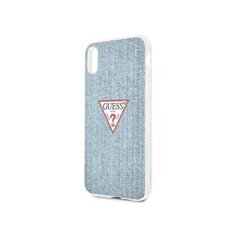 Guess GUHCI61PCUJULLB iPhone Xr mėlyna/ šviesiai mėlyna kieto dėklo džinsų kolekcija